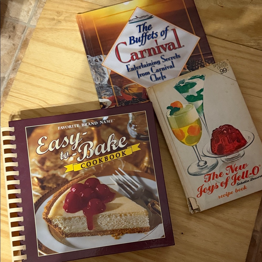 Easy-to-Bake Cookbook and two other cookbooks